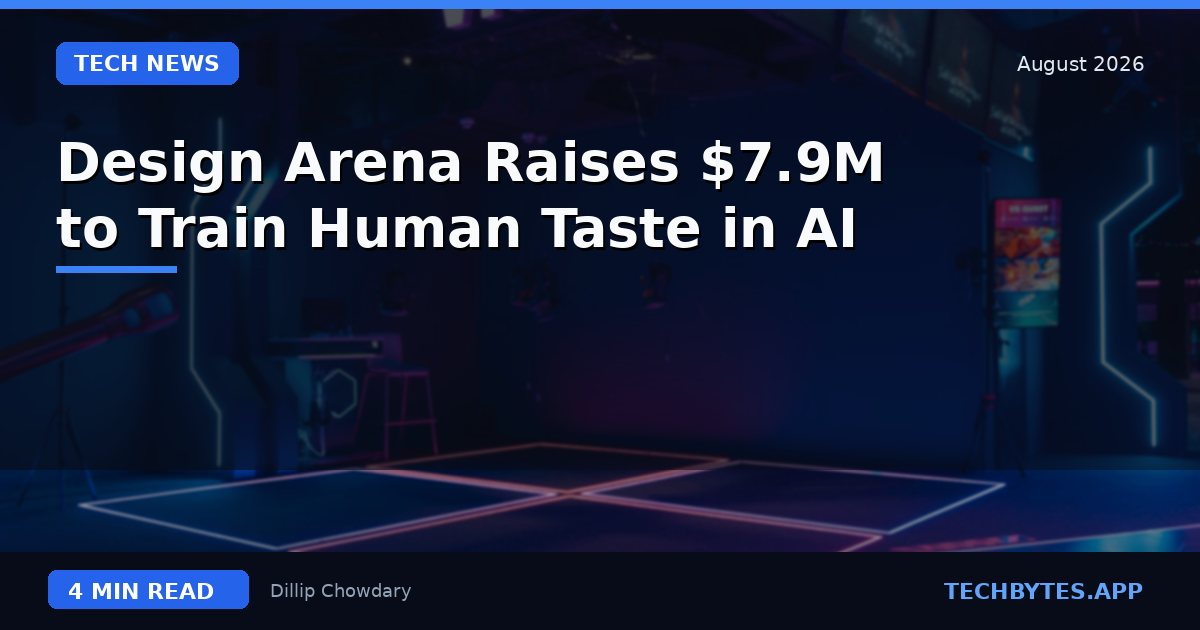 Design Arena Raises $7.9M to Train Human Taste in AI