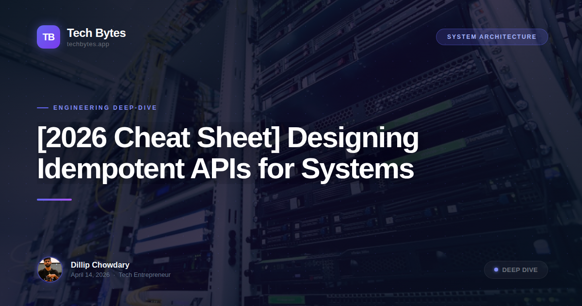 [2026 Cheat Sheet] Designing Idempotent APIs for Systems
