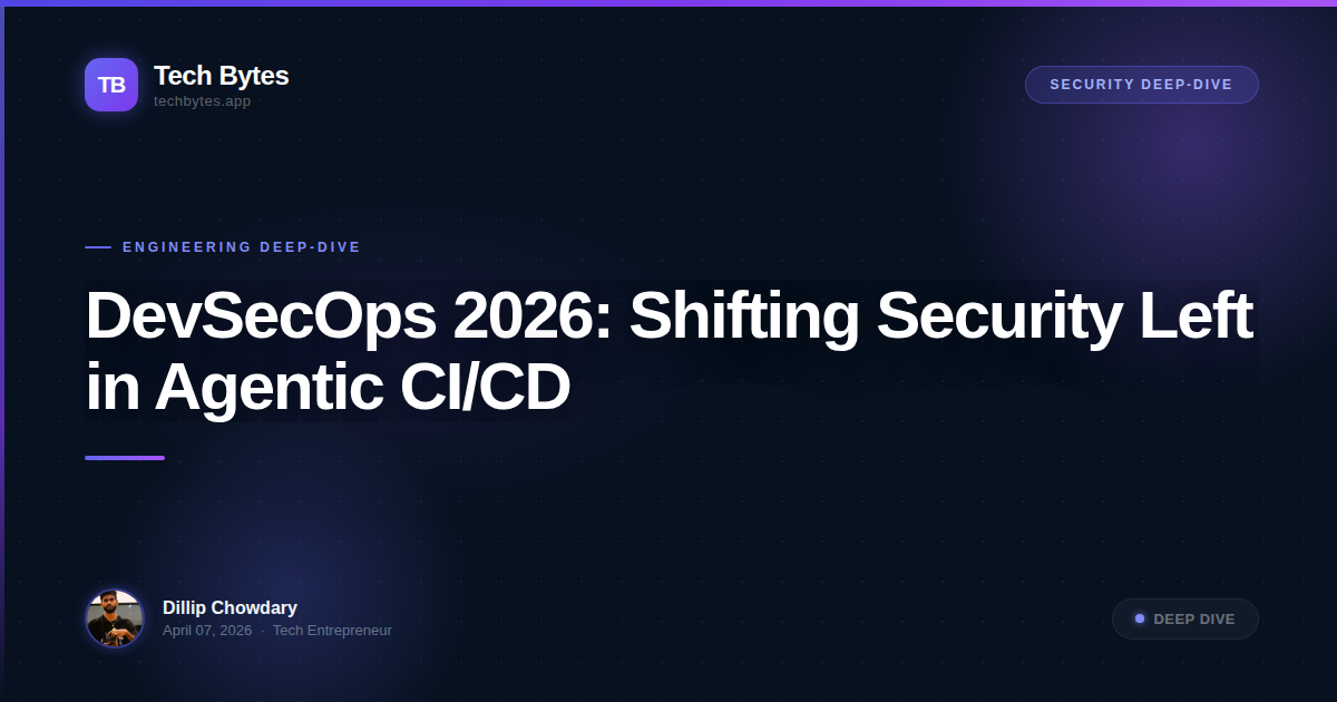 DevSecOps 2026: Shifting Security Left in Agentic CI/CD