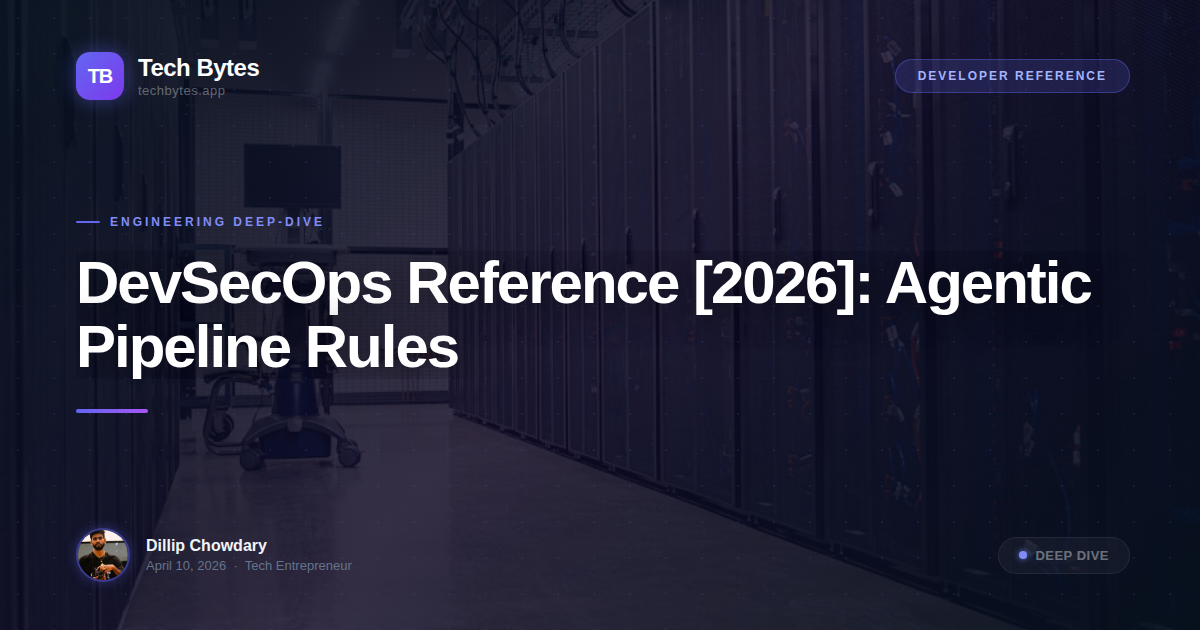 DevSecOps Reference [2026]: Agentic Pipeline Rules