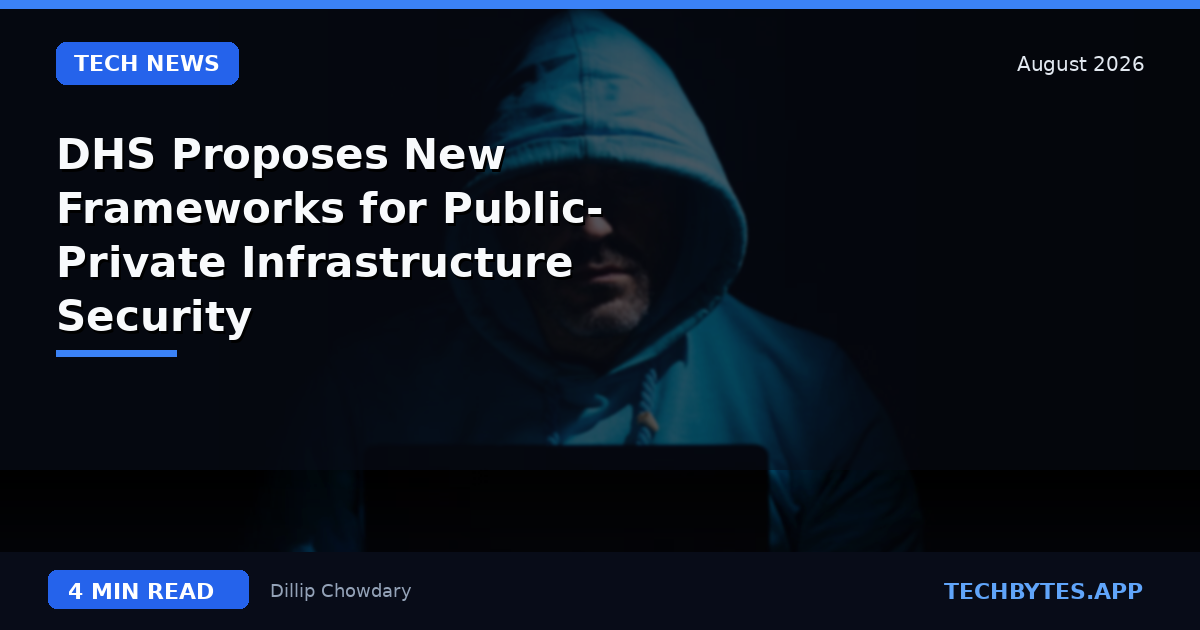 DHS Proposes New Frameworks for Public-Private Infrastructure Security