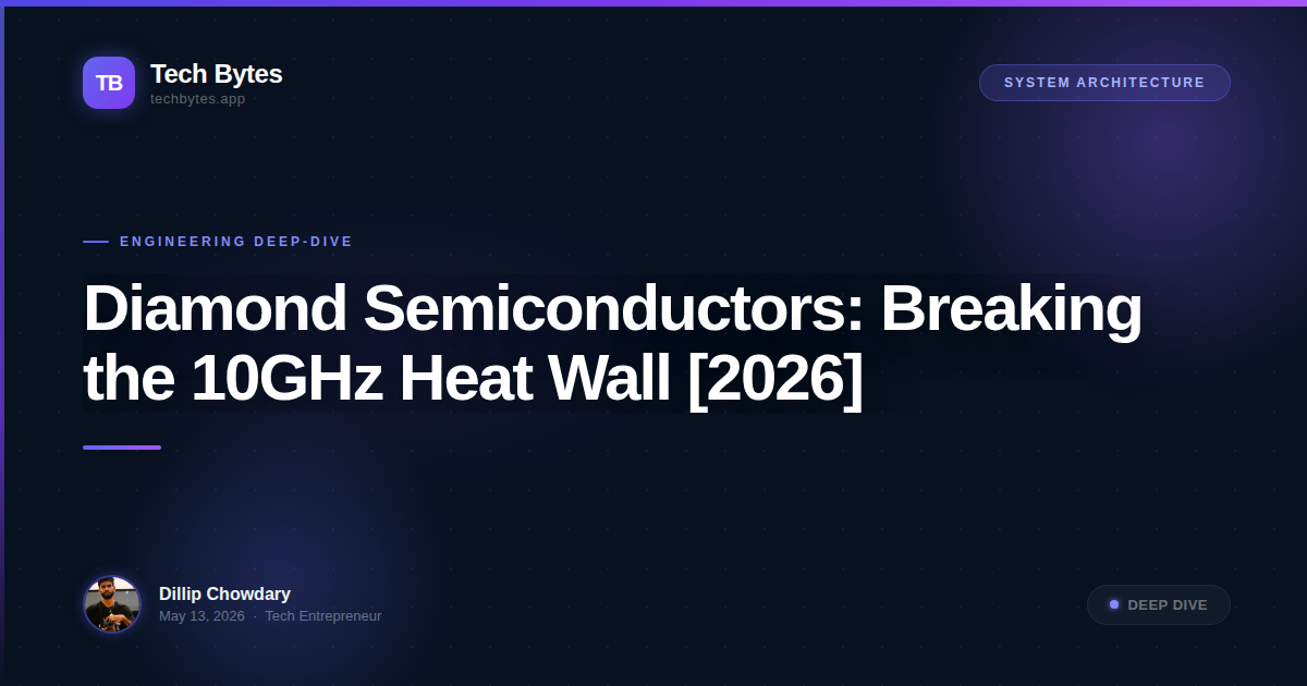 Diamond Semiconductors: Breaking the 10GHz Heat Wall [2026]