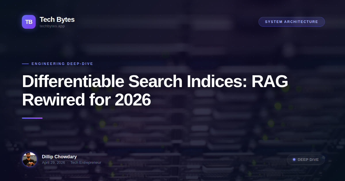 Differentiable Search Indices: RAG Rewired for 2026