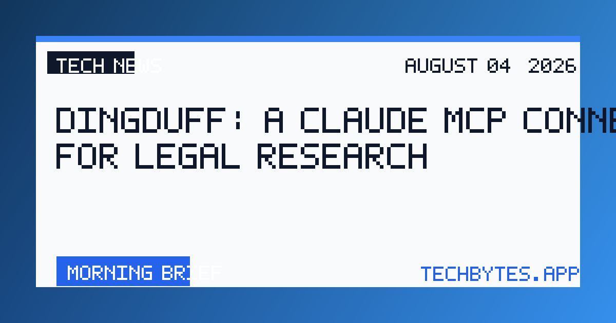 DingDuff: A Claude MCP connector for legal research