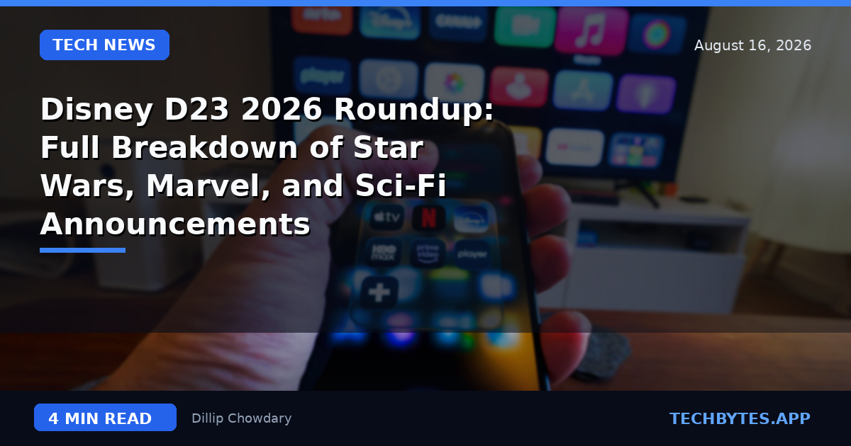 Disney D23 2026 Roundup: Full Breakdown of Star Wars, Marvel, and Sci-Fi Announcements