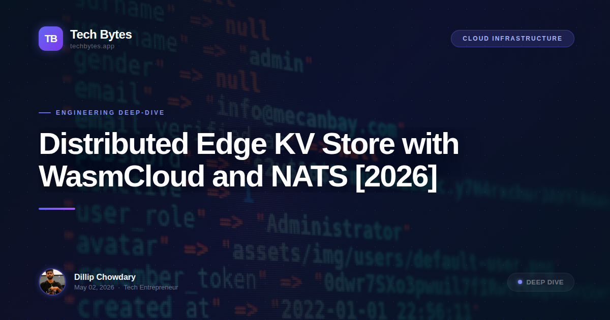 Distributed Edge KV Store with WasmCloud and NATS [2026]