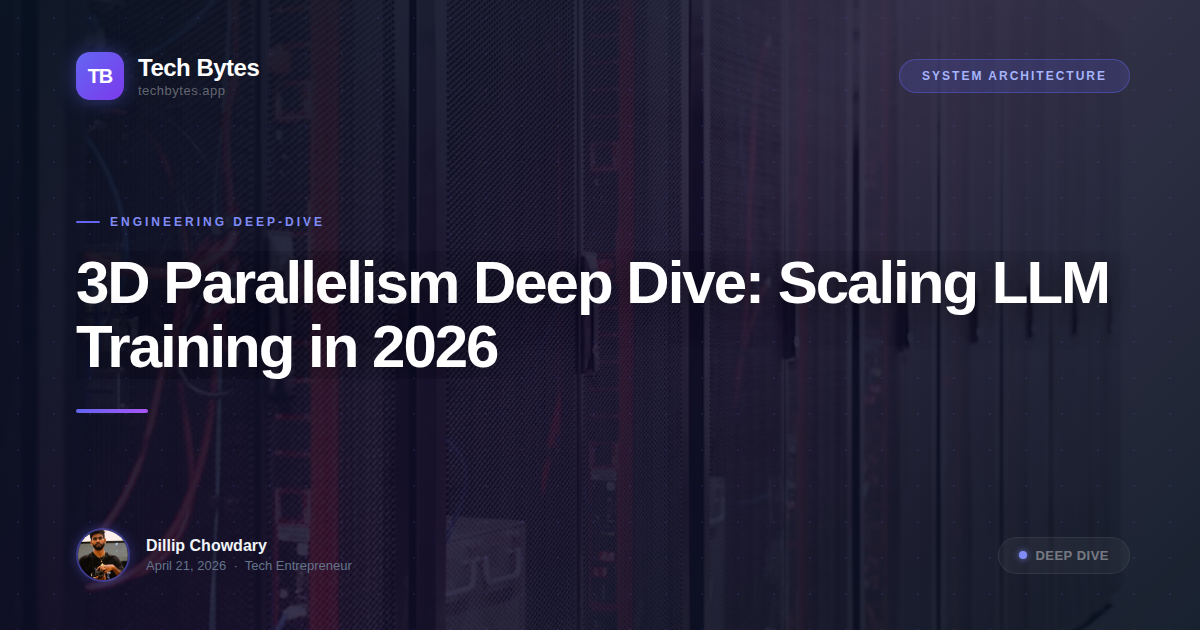 3D Parallelism Deep Dive: Scaling LLM Training in 2026