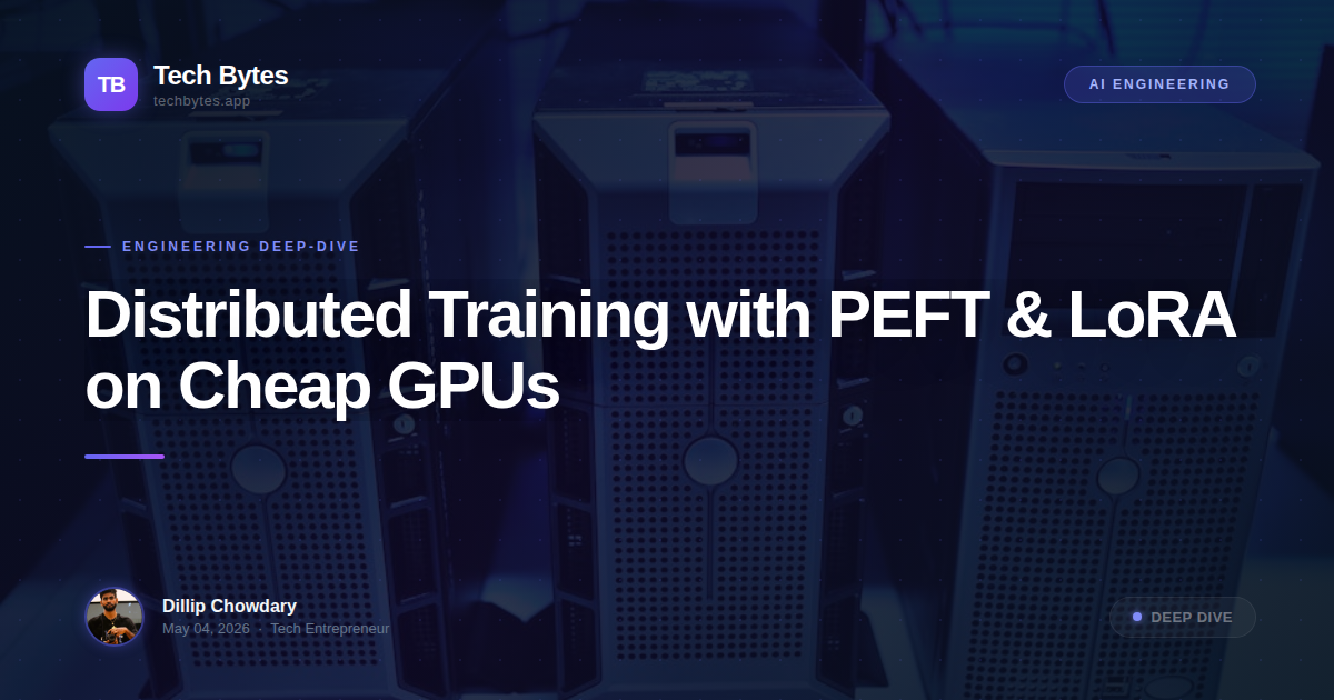 Distributed Training with PEFT & LoRA on Cheap GPUs