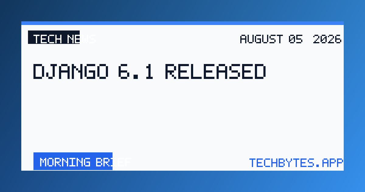 Django 6.1 released