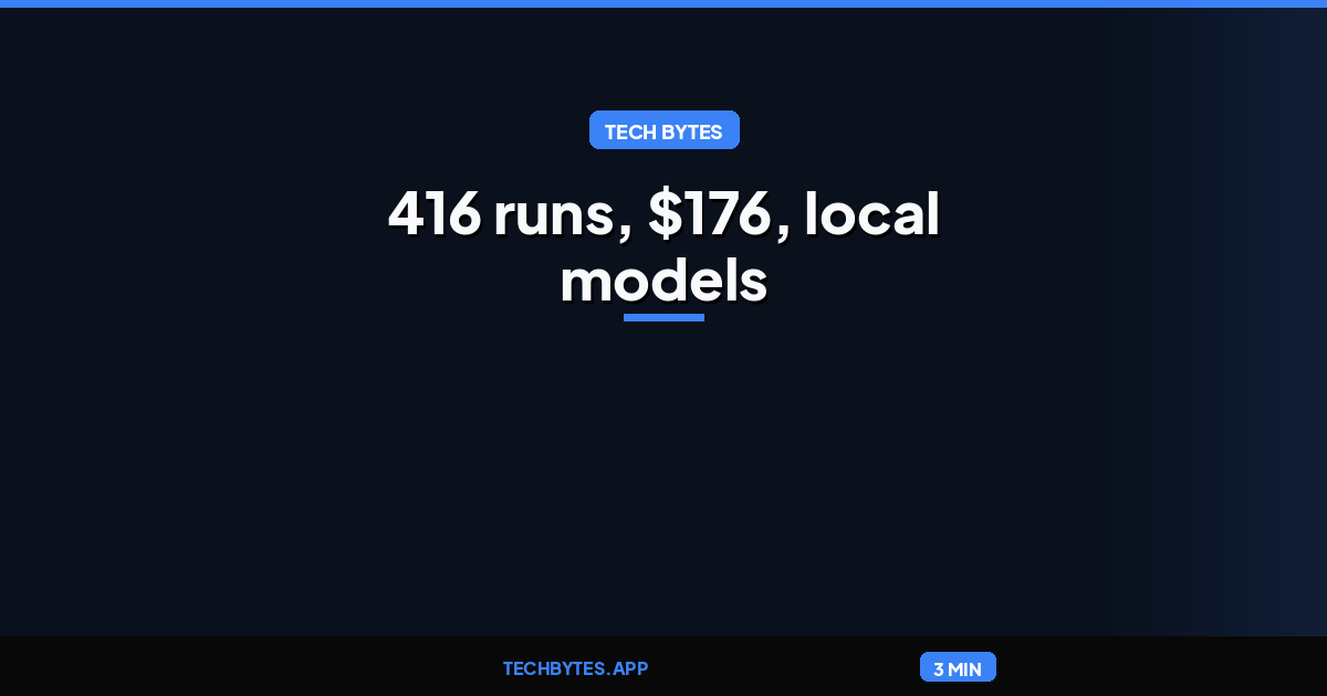 Ducklab – dev harness that built itself: 416 runs, $176, local models