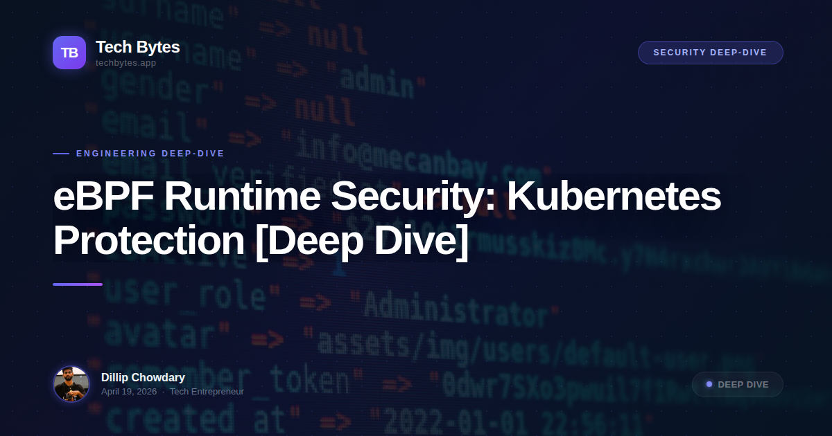 eBPF Runtime Security: Kubernetes Protection [Deep Dive]