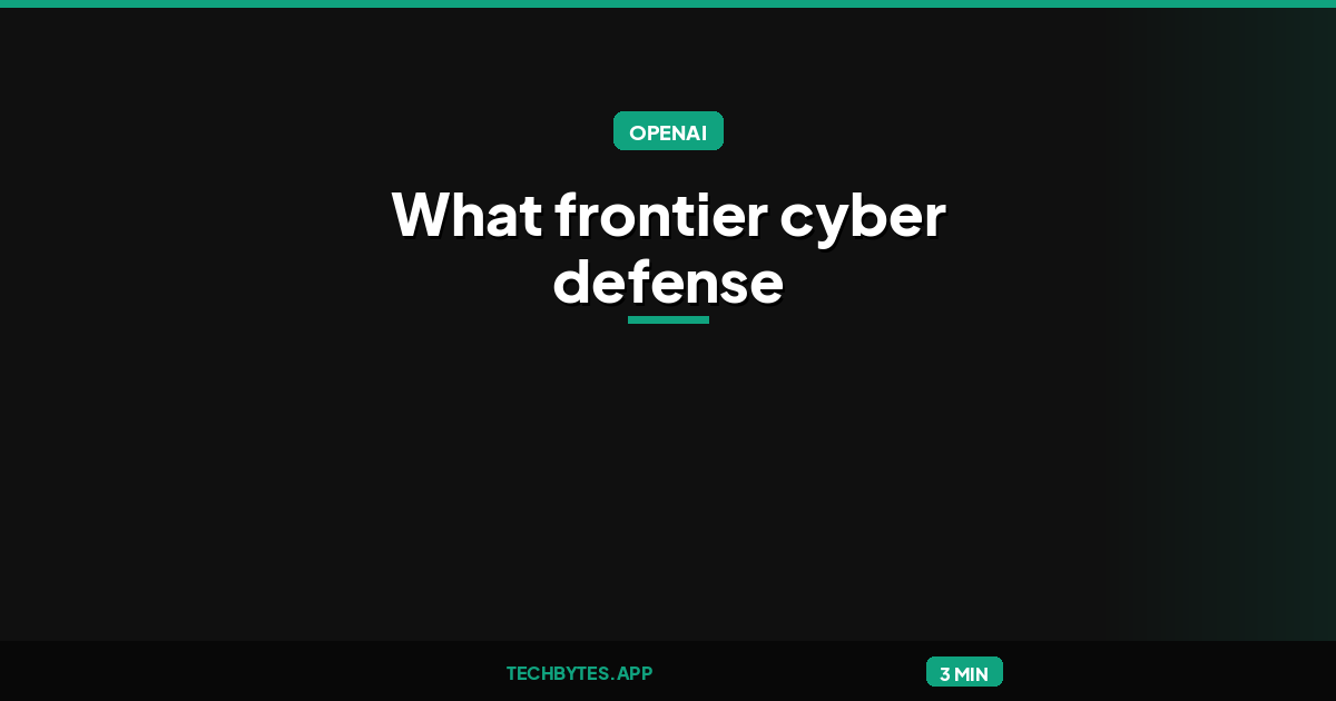 Elastic Security and OpenAI GPT Cyber models: What frontier cyber defense