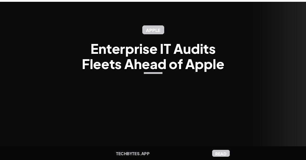 Enterprise IT Audits Fleets Ahead of Apple Rosetta Sunset in macOS 27