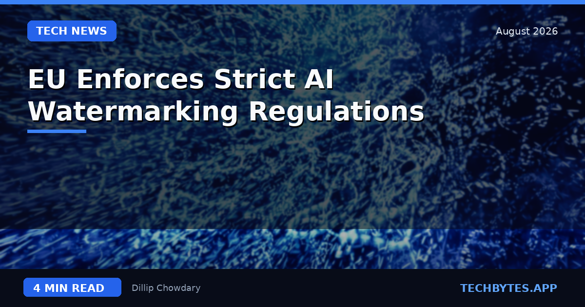 EU Enforces Strict AI Watermarking Regulations