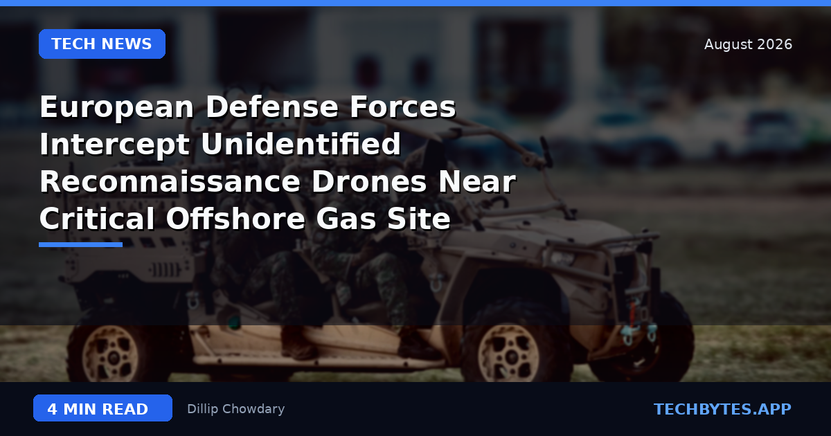 European Defense Forces Intercept Unidentified Reconnaissance Drones Near Critical Offshore Gas Site