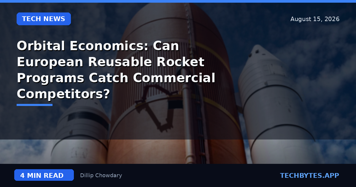 Orbital Economics: Can European Reusable Rocket Programs Catch Commercial Competitors?