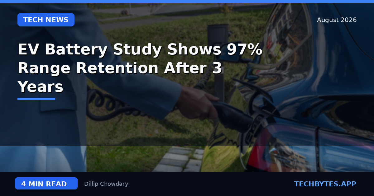 EV Battery Study Shows 97% Range Retention After 3 Years