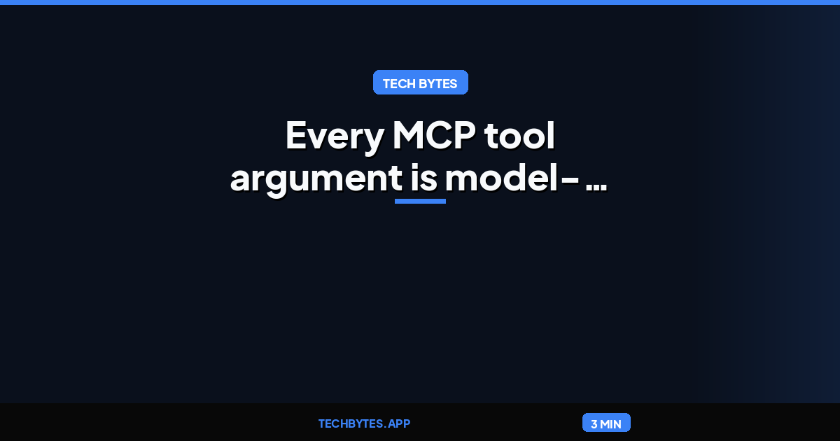 Every MCP tool argument is model-chosen, so the signature is the boundary