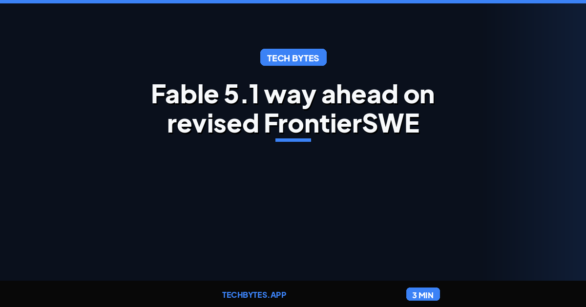 Fable 5.1 way ahead on revised FrontierSWE long horizon benchmarks