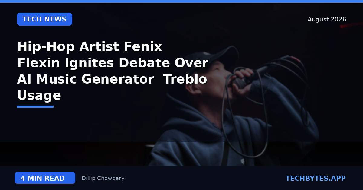 Hip-Hop Artist Fenix Flexin Ignites Debate Over AI Music Generator 'Treblo' Usage