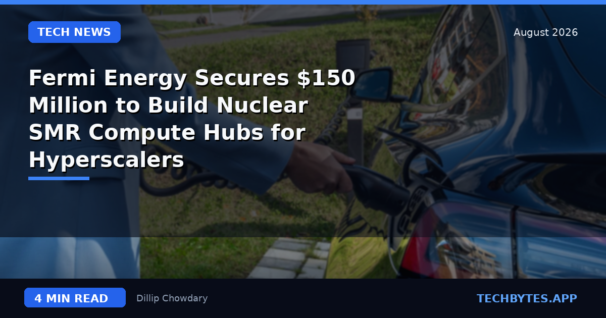 Fermi Energy Secures $150 Million to Build Nuclear SMR Compute Hubs for Hyperscalers