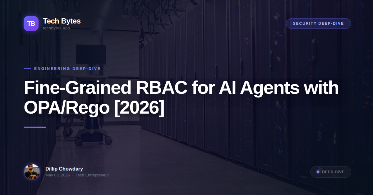 Fine-Grained RBAC for AI Agents with OPA/Rego [2026]