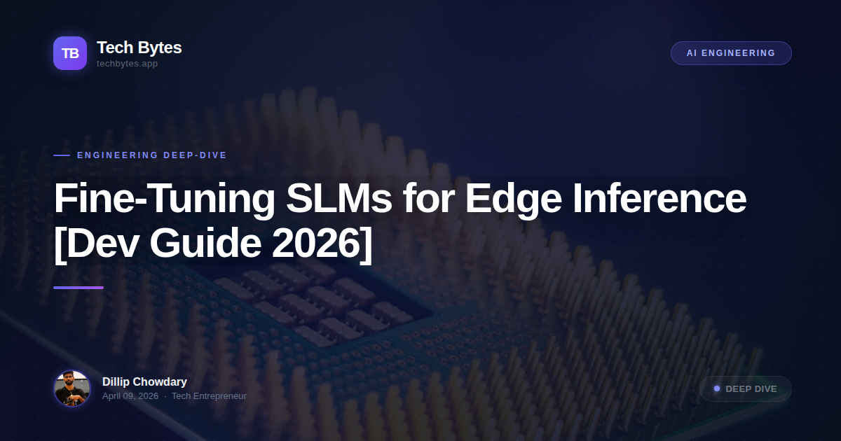 Fine-Tuning SLMs for Edge Inference [Dev Guide 2026]