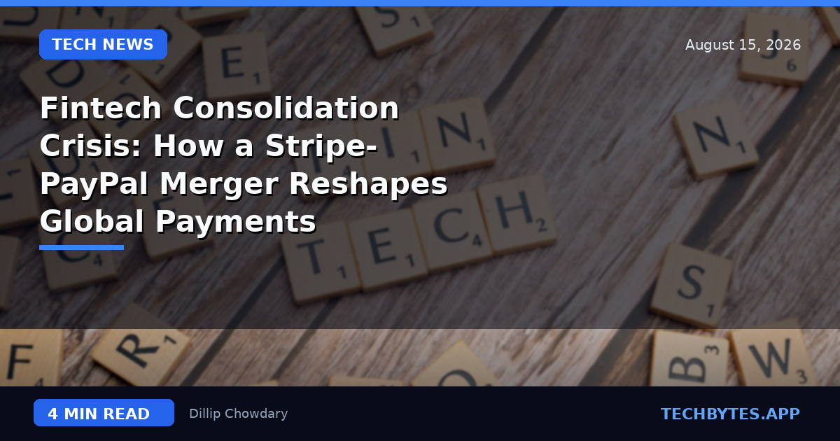 Fintech Consolidation Crisis: How a Stripe-PayPal Merger Reshapes Global Payments