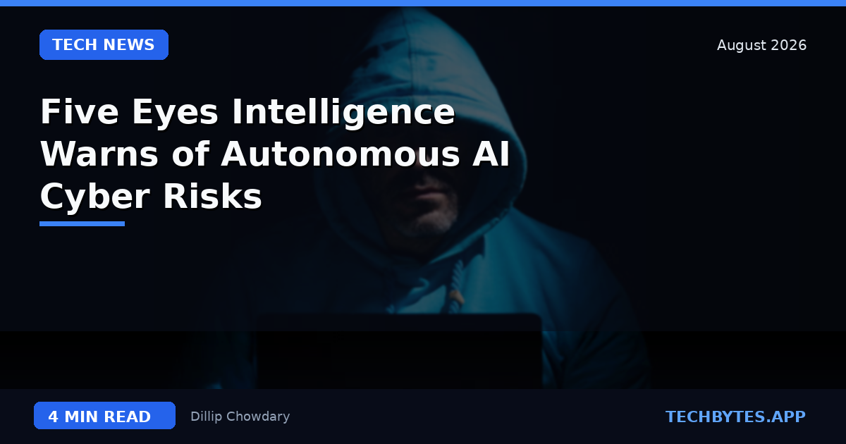 Five Eyes Intelligence Warns of Autonomous AI Cyber Risks