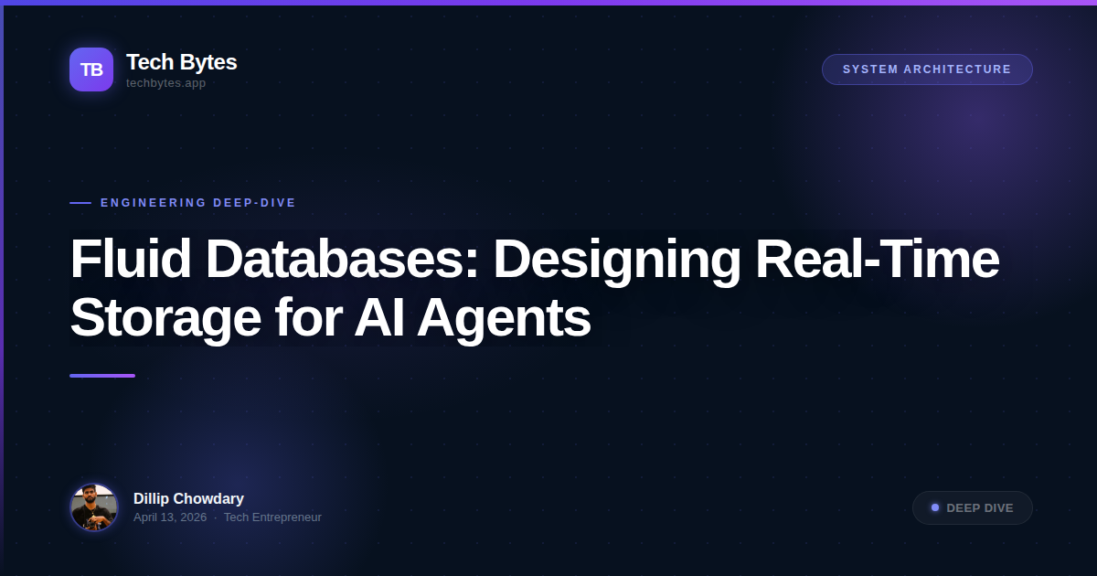 Fluid Databases: Designing Real-Time Storage for AI Agents