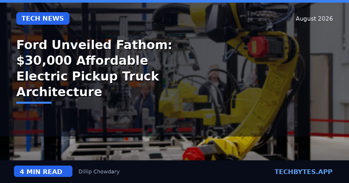 Ford Unveiled Fathom: $30,000 Affordable Electric Pickup Truck Architecture