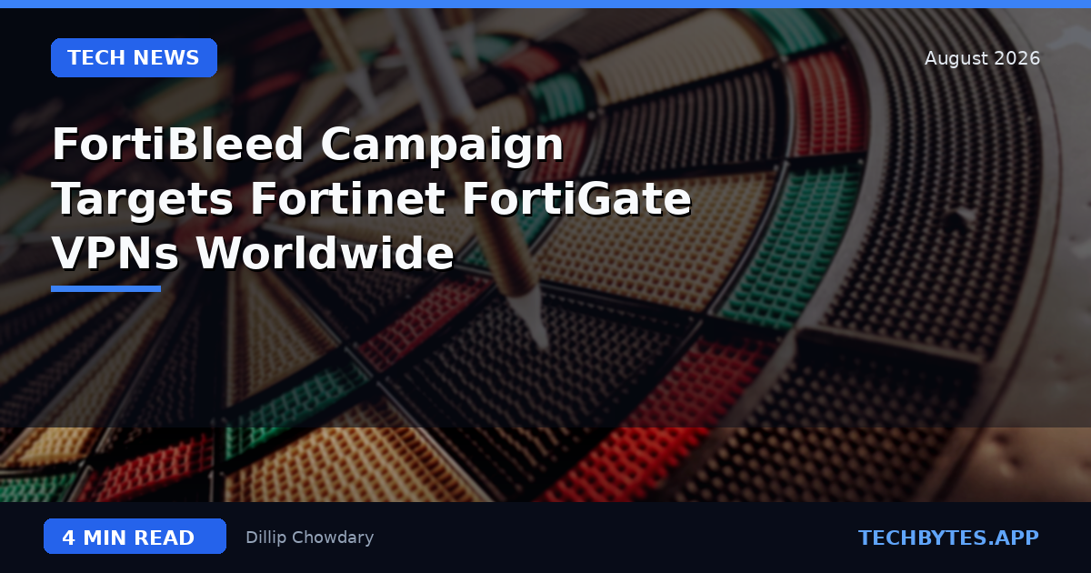 FortiBleed Campaign Targets Fortinet FortiGate VPNs Worldwide