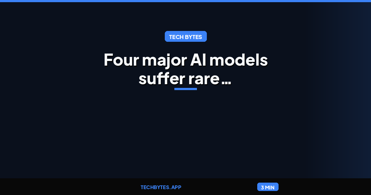 Four major AI models suffer rare overlapping downtime