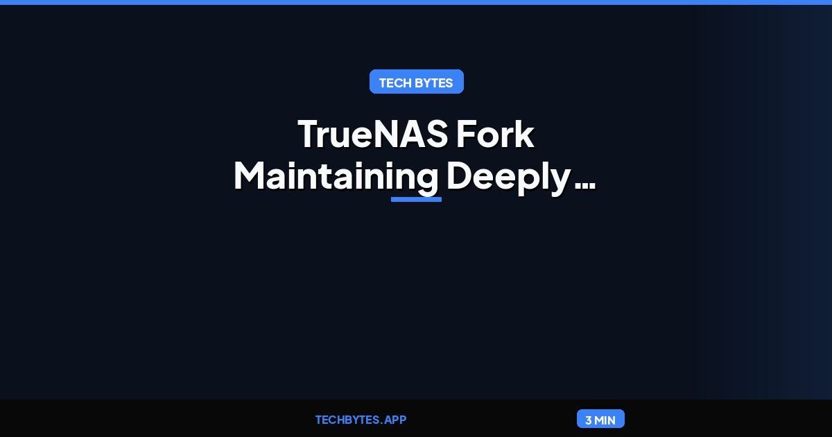 FreeCORE: TrueNAS Fork Maintaining Deeply Integrated Virtualization