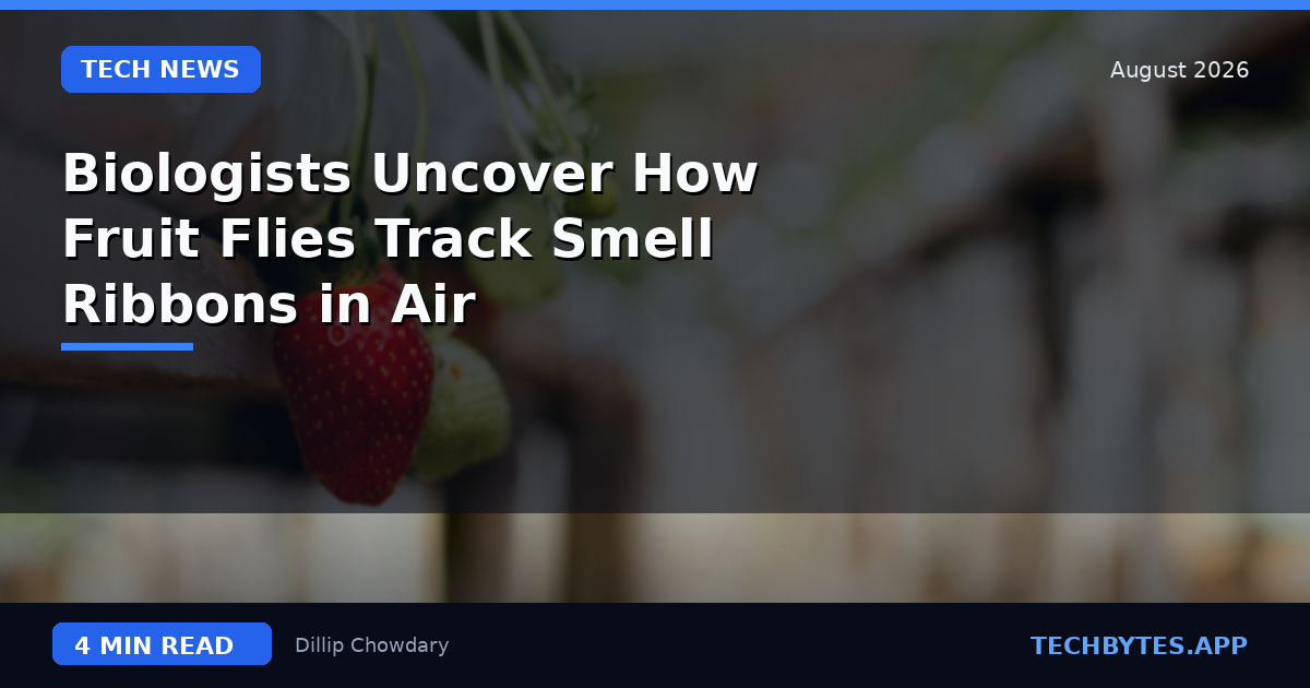 Biologists Uncover How Fruit Flies Track Smell Ribbons in Air