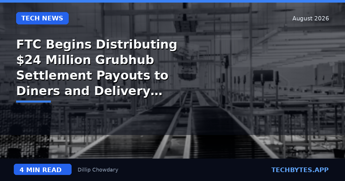FTC Begins Distributing $24 Million Grubhub Settlement Payouts to Diners and Delivery Drivers