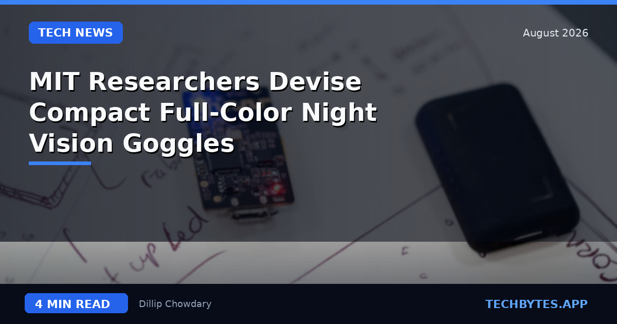 MIT Researchers Devise Compact Full-Color Night Vision Goggles
