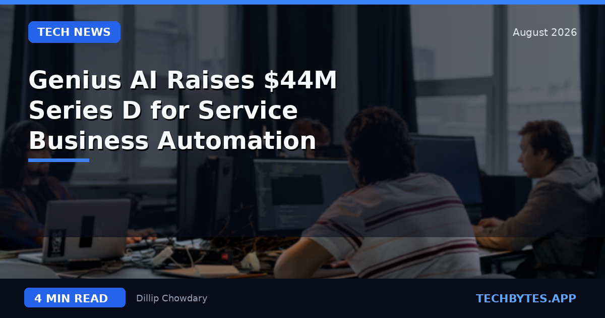 Genius AI Raises $44M Series D for Service Business Automation