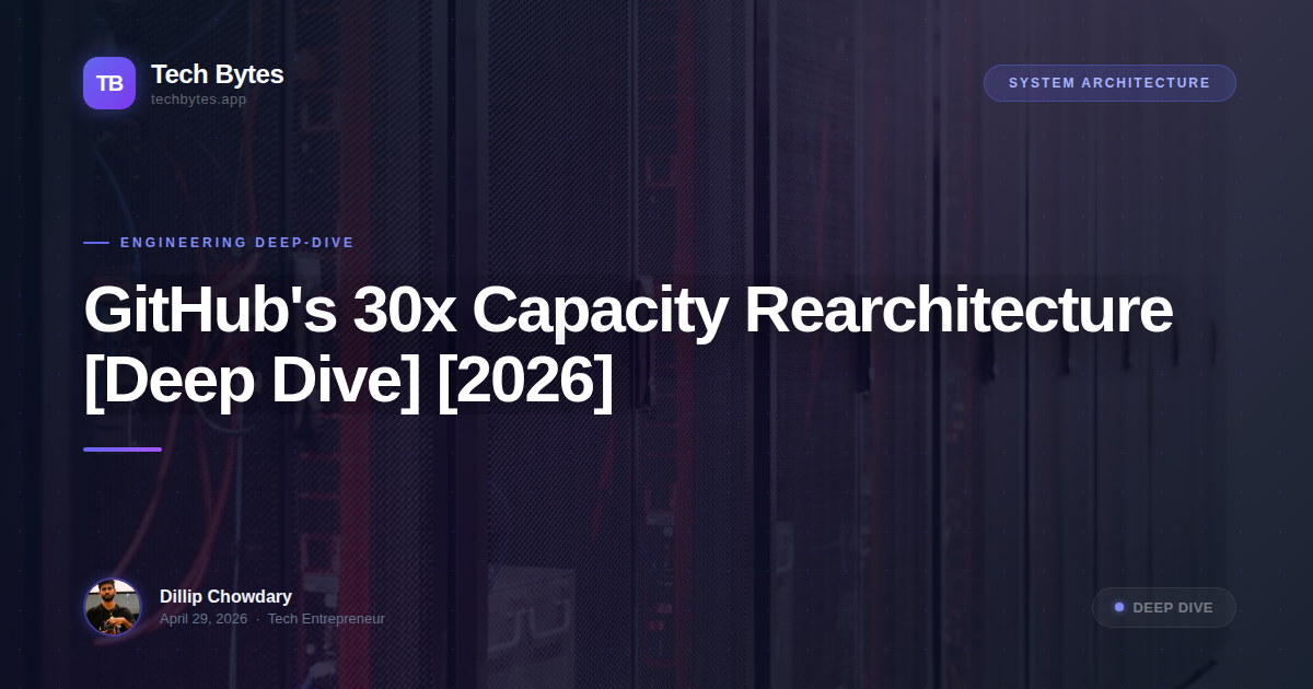 GitHub's 30x Capacity Rearchitecture [Deep Dive] [2026]