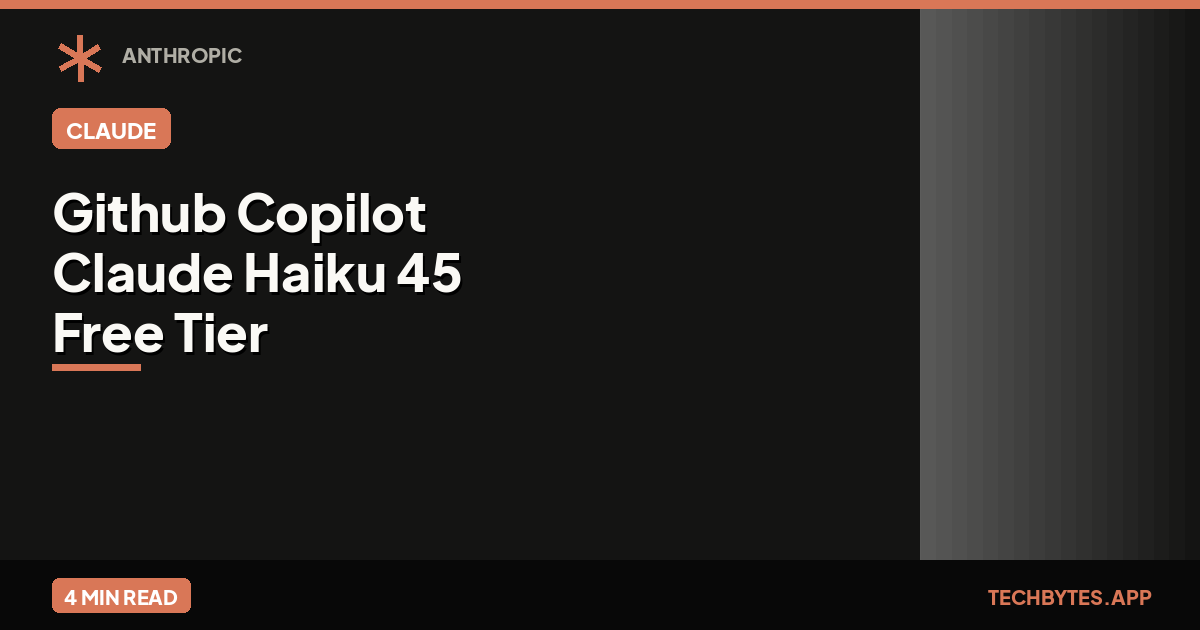 GitHub Copilot Free Now Uses Claude Haiku 4.5: What Changed & How…