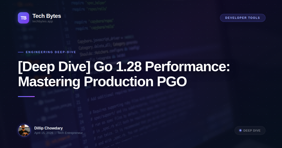 [Deep Dive] Go 1.28 Performance: Mastering Production PGO