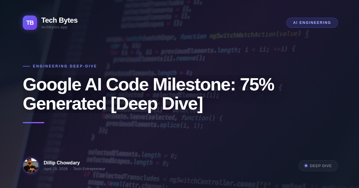 Google AI Code Milestone: 75% Generated [Deep Dive]