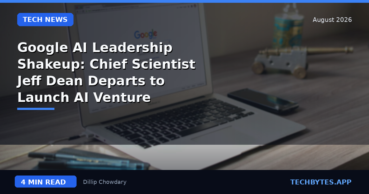 Google AI Leadership Shakeup: Chief Scientist Jeff Dean Departs to Launch AI Venture