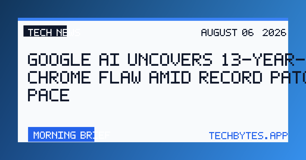 Google AI Uncovers 13-Year-Old Chrome Flaw Amid Record Patching Pace