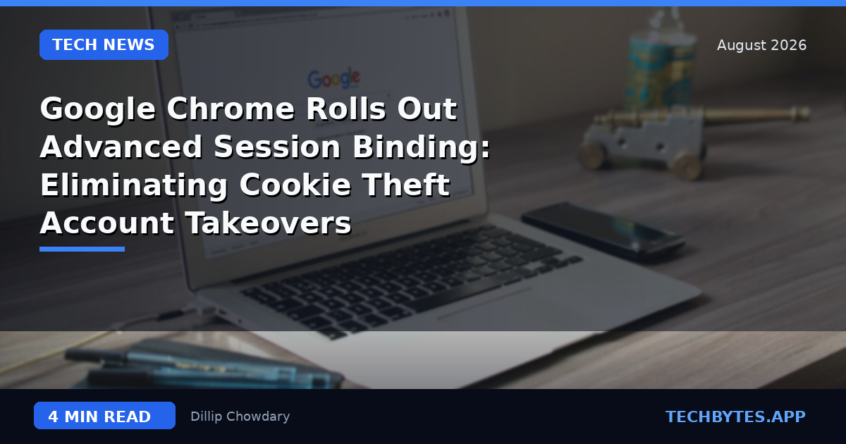 Google Chrome Rolls Out Advanced Session Binding: Eliminating Cookie Theft Account Takeovers