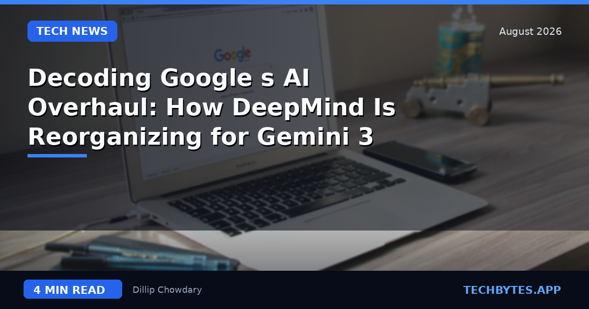 Decoding Google's AI Overhaul: How DeepMind Is Reorganizing for Gemini 3