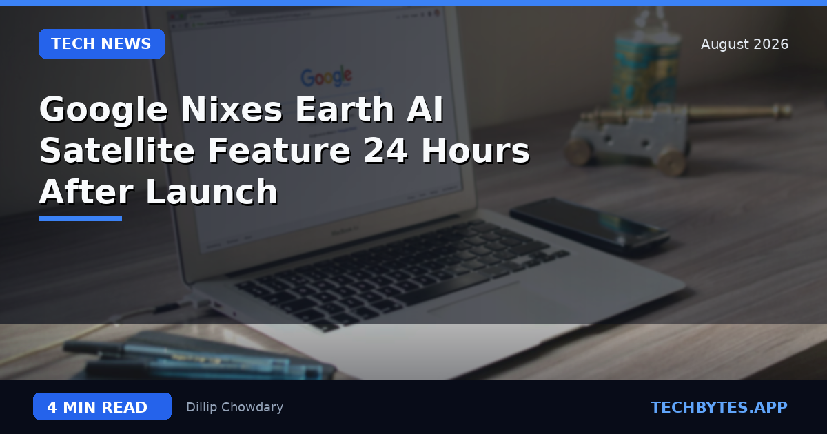 Google Nixes Earth AI Satellite Feature 24 Hours After Launch