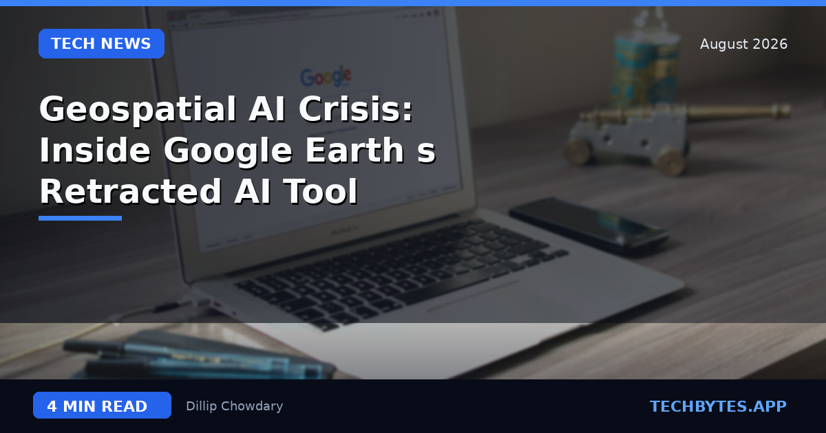 Geospatial AI Crisis: Inside Google Earth's Retracted AI Tool