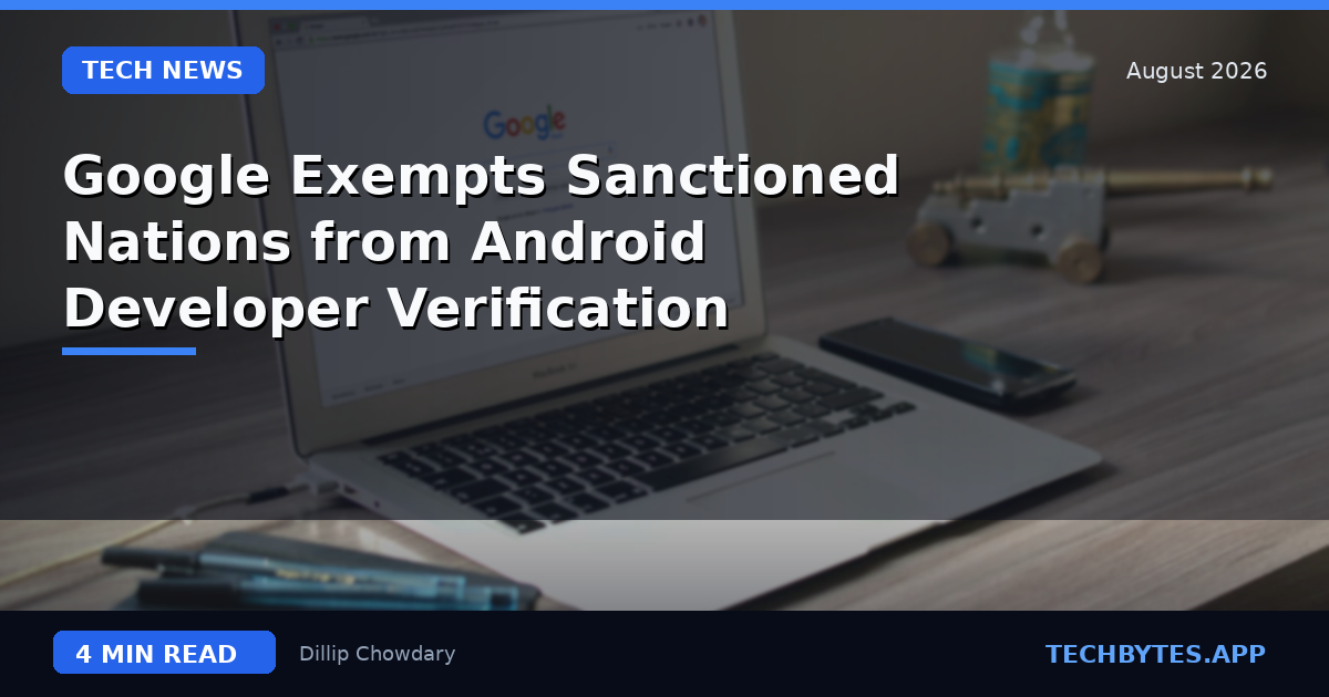 Google Exempts Sanctioned Nations from Android Developer Verification