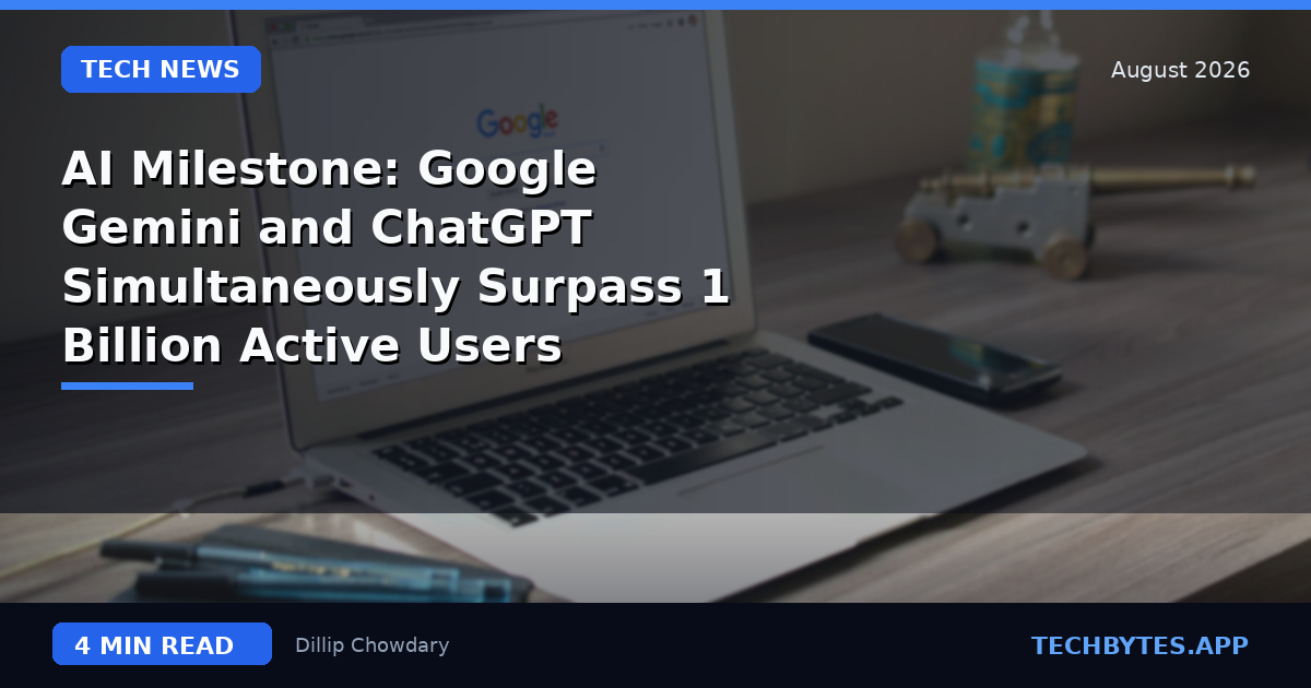 AI Milestone: Google Gemini and ChatGPT Simultaneously Surpass 1 Billion Active Users